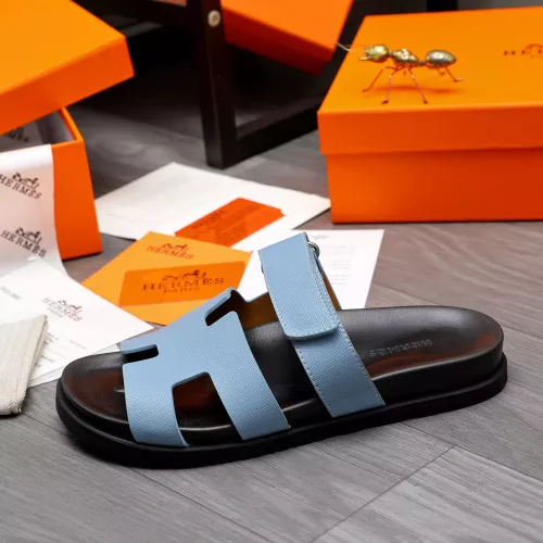 Replica Hermes Slippers For Men #1318807 $68.00 USD for Wholesale