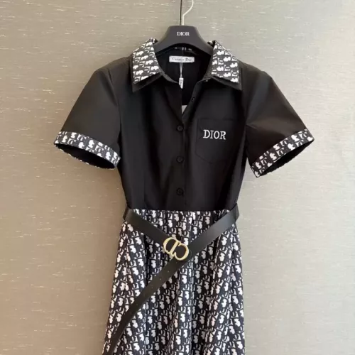 Replica Christian Dior Dresses Short Sleeved For Women #1318906 $85.00 USD for Wholesale