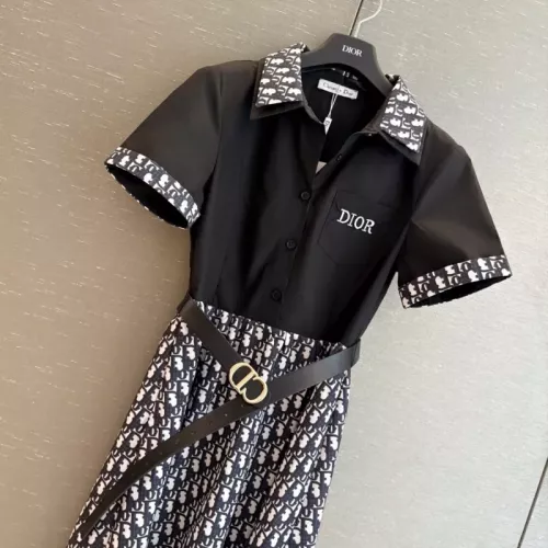 Replica Christian Dior Dresses Short Sleeved For Women #1318906 $85.00 USD for Wholesale