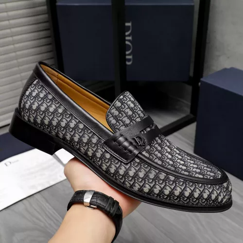 Replica Christian Dior Leather Shoes For Men #1319005 $105.00 USD for Wholesale