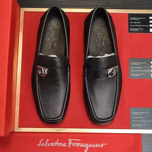 Replica Salvatore Ferragamo Leather Shoes For Men #1319123 $98.00 USD for Wholesale