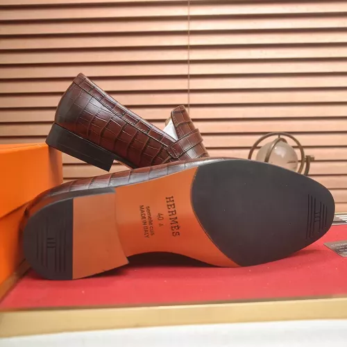 Replica Hermes Leather Shoes For Men #1319140 $100.00 USD for Wholesale