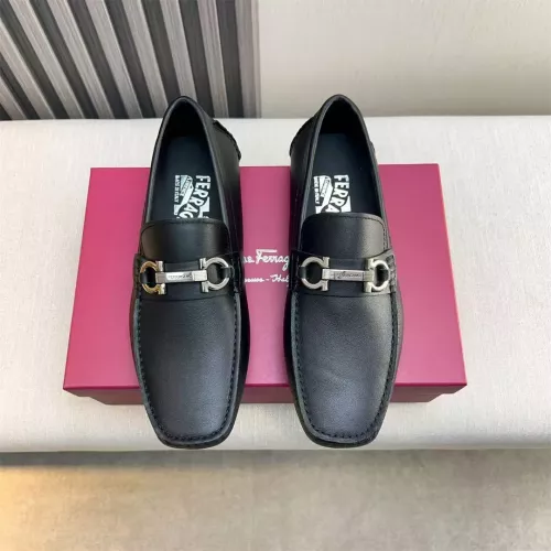 Replica Salvatore Ferragamo Leather Shoes For Men #1319307 $100.00 USD for Wholesale