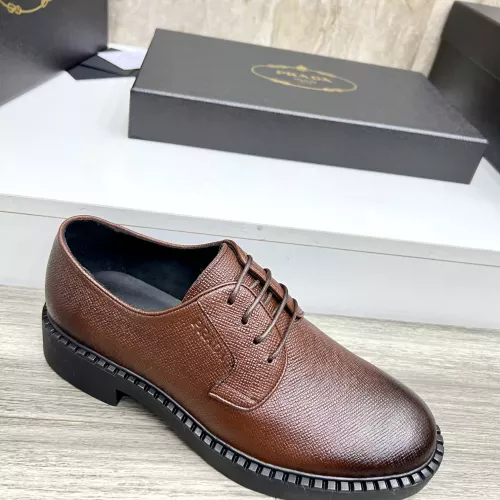 Replica Prada Leather Shoes For Men #1319314 $105.00 USD for Wholesale