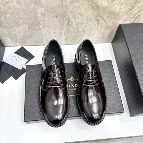 Replica Prada Leather Shoes For Men #1319316 $105.00 USD for Wholesale