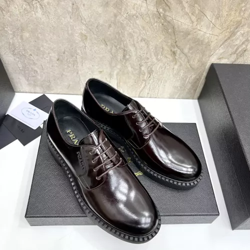 Replica Prada Leather Shoes For Men #1319316 $105.00 USD for Wholesale