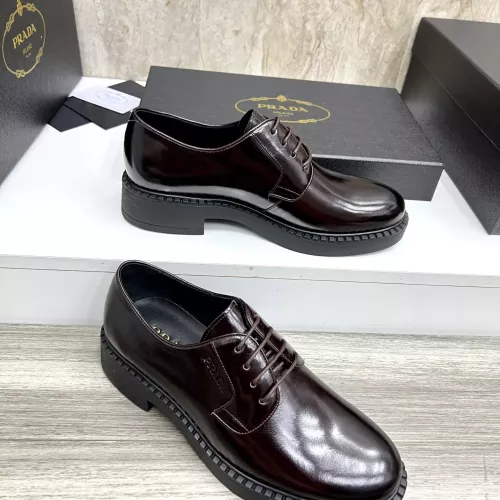 Replica Prada Leather Shoes For Men #1319316 $105.00 USD for Wholesale