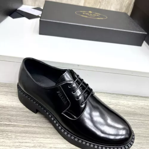 Replica Prada Leather Shoes For Men #1319317 $105.00 USD for Wholesale