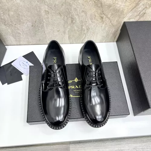 Replica Prada Leather Shoes For Men #1319317 $105.00 USD for Wholesale