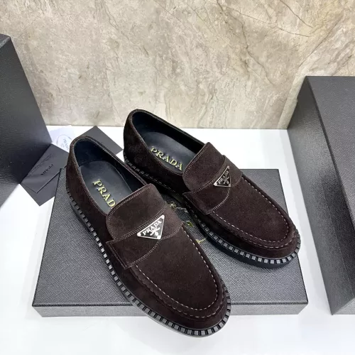 Replica Prada Leather Shoes For Men #1319318 $105.00 USD for Wholesale