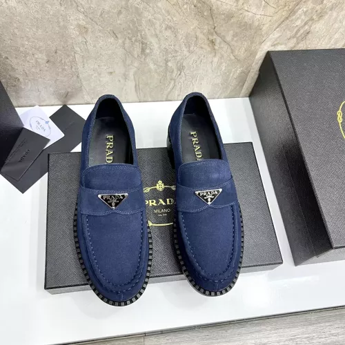 Replica Prada Leather Shoes For Men #1319319 $105.00 USD for Wholesale