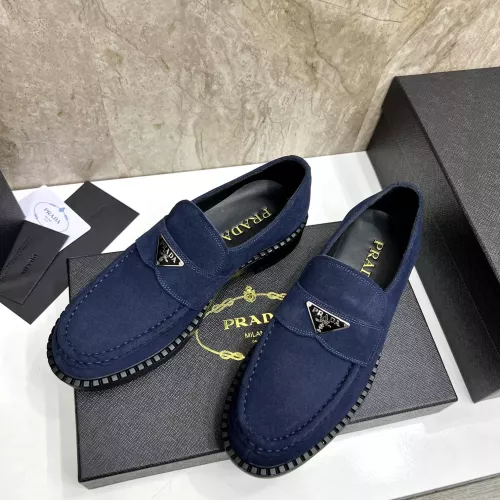 Replica Prada Leather Shoes For Men #1319319 $105.00 USD for Wholesale