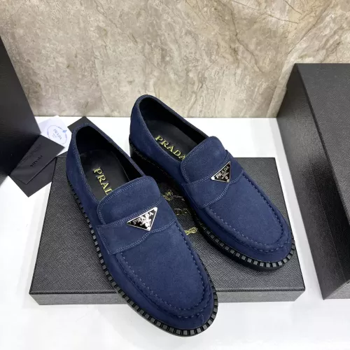 Replica Prada Leather Shoes For Men #1319319 $105.00 USD for Wholesale