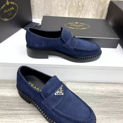 Replica Prada Leather Shoes For Men #1319319 $105.00 USD for Wholesale
