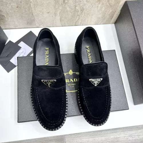 Replica Prada Leather Shoes For Men #1319320 $105.00 USD for Wholesale
