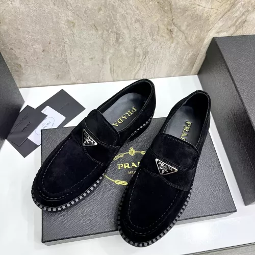 Replica Prada Leather Shoes For Men #1319320 $105.00 USD for Wholesale
