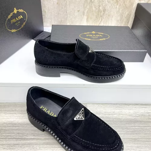 Replica Prada Leather Shoes For Men #1319320 $105.00 USD for Wholesale