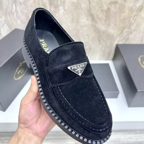 Replica Prada Leather Shoes For Men #1319320 $105.00 USD for Wholesale