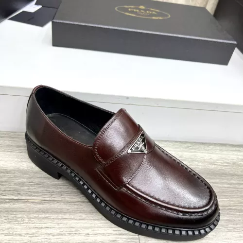 Replica Prada Leather Shoes For Men #1319321 $105.00 USD for Wholesale