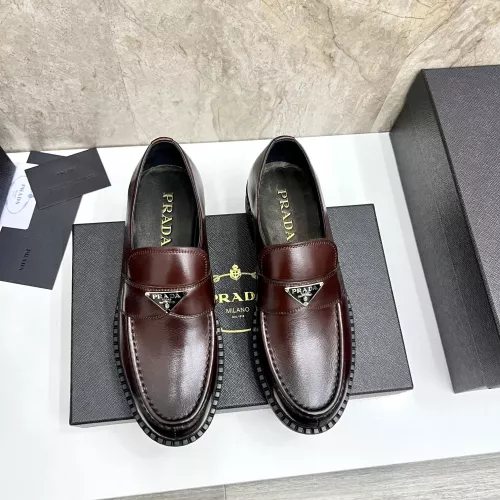 Replica Prada Leather Shoes For Men #1319321 $105.00 USD for Wholesale