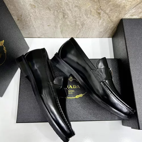 Replica Prada Leather Shoes For Men #1319324 $155.00 USD for Wholesale