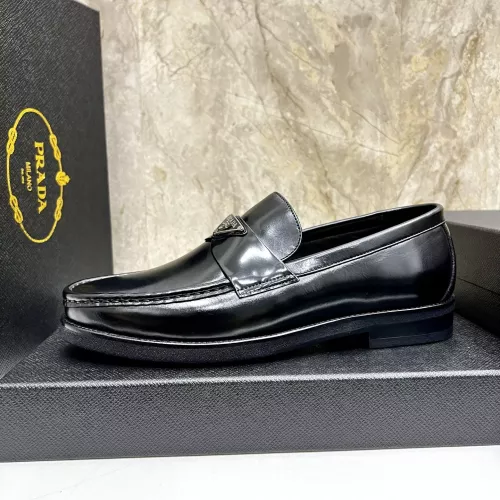 Replica Prada Leather Shoes For Men #1319324 $155.00 USD for Wholesale