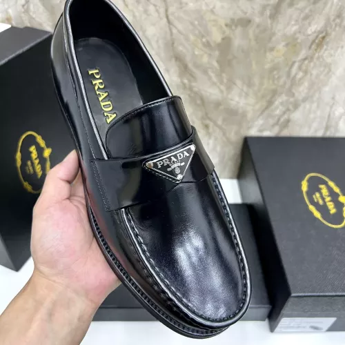 Replica Prada Leather Shoes For Men #1319324 $155.00 USD for Wholesale