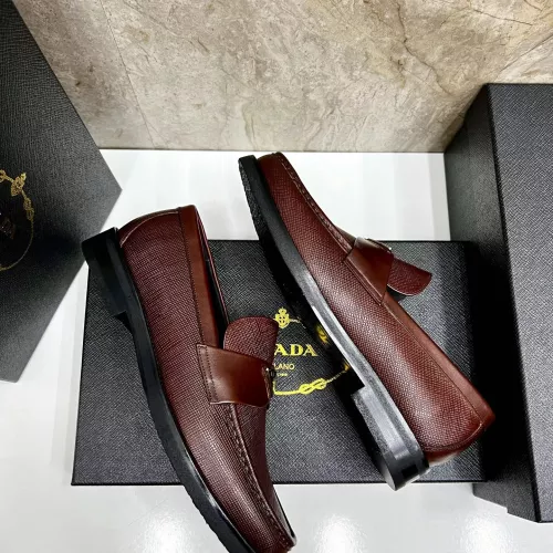 Replica Prada Leather Shoes For Men #1319325 $155.00 USD for Wholesale