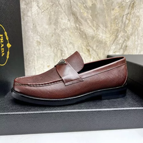 Replica Prada Leather Shoes For Men #1319325 $155.00 USD for Wholesale