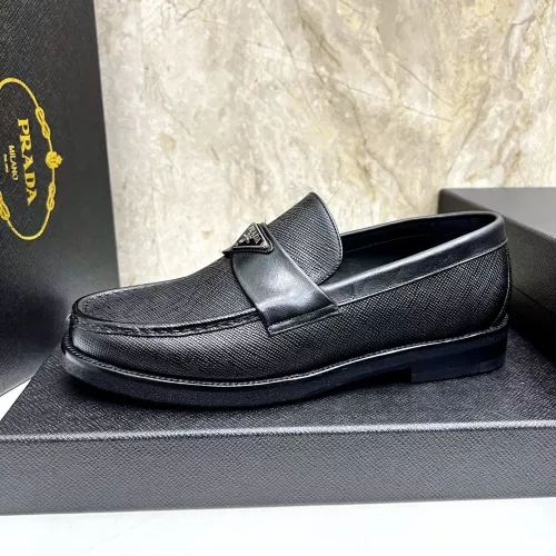 Replica Prada Leather Shoes For Men #1319326 $155.00 USD for Wholesale