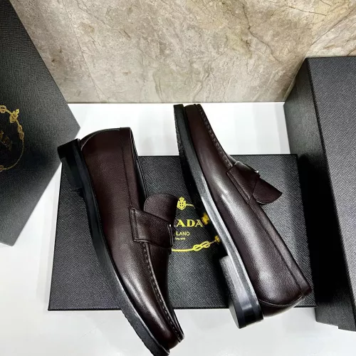 Replica Prada Leather Shoes For Men #1319327 $155.00 USD for Wholesale
