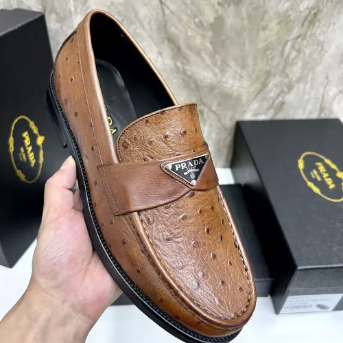Replica Prada Leather Shoes For Men #1319331 $155.00 USD for Wholesale