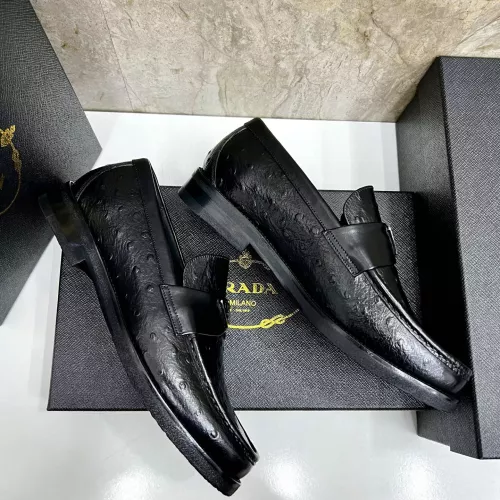 Replica Prada Leather Shoes For Men #1319332 $155.00 USD for Wholesale