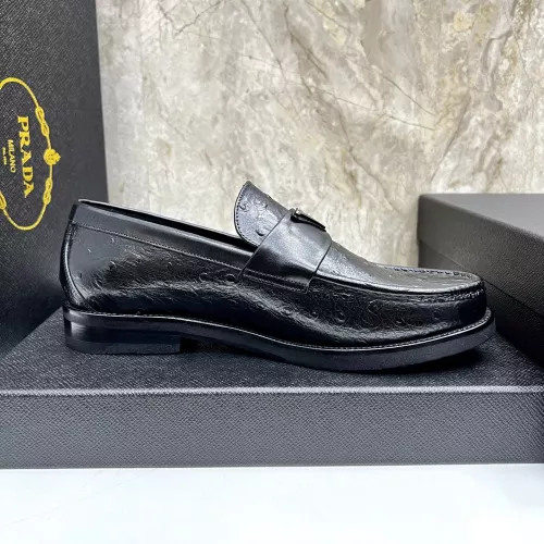 Replica Prada Leather Shoes For Men #1319332 $155.00 USD for Wholesale