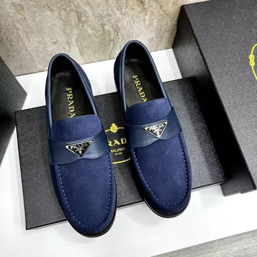 Replica Prada Leather Shoes For Men #1319333 $155.00 USD for Wholesale