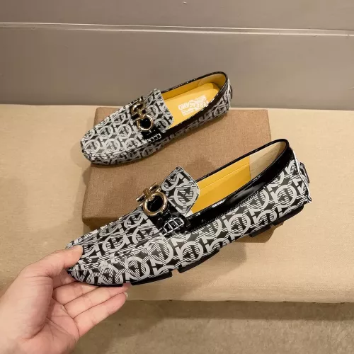 Replica Salvatore Ferragamo Leather Shoes For Men #1319336 $72.00 USD for Wholesale