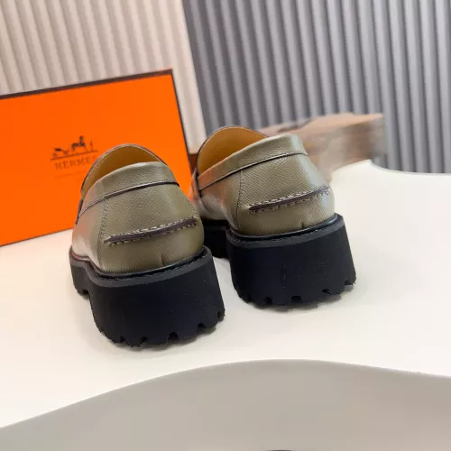 Replica Hermes Leather Shoes For Men #1319342 $132.00 USD for Wholesale