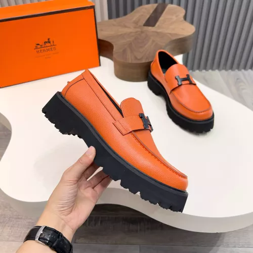 Replica Hermes Leather Shoes For Men #1319347 $132.00 USD for Wholesale