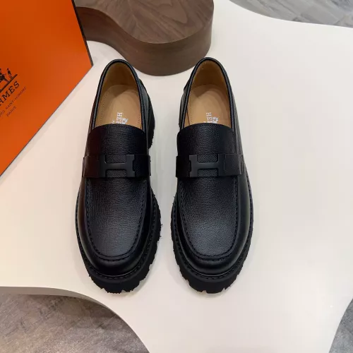 Replica Hermes Leather Shoes For Men #1319350 $132.00 USD for Wholesale