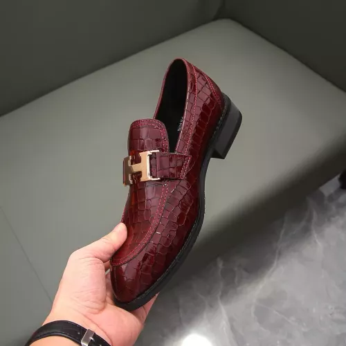 Replica Hermes Leather Shoes For Men #1319353 $80.00 USD for Wholesale