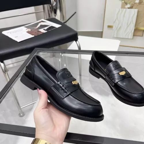 Replica MIU MIU Leather Shoes For Women #1320184 $102.00 USD for Wholesale