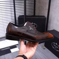 $100.00 USD Prada Leather Shoes For Men #1318468