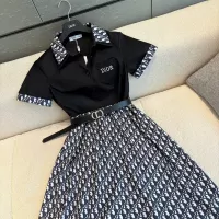 $85.00 USD Christian Dior Dresses Short Sleeved For Women #1318906