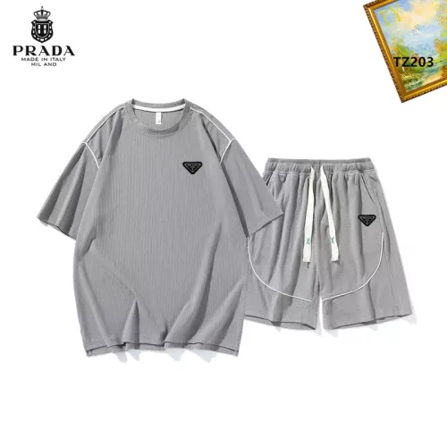 Prada Tracksuits Short Sleeved For Men #1323649