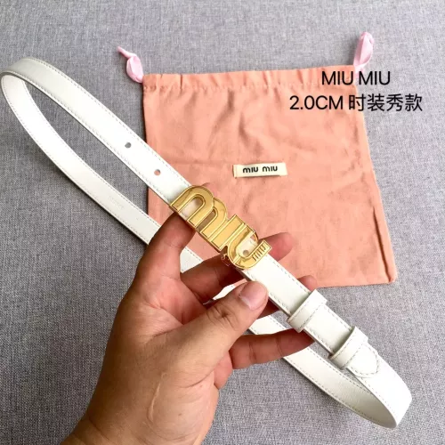 MIU MIU AAA Quality Belts In 2.0cm For Women #1328576 $52.00 USD, Wholesale Replica MIU MIU AAA Quality Belts