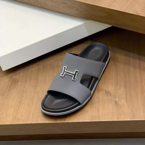 Replica Hermes Slippers For Men #1331124 $82.00 USD for Wholesale
