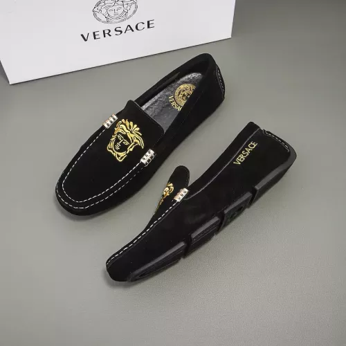 Versace Leather Shoes For Men #1331292 $76.00 USD, Wholesale Replica Versace Leather Shoes