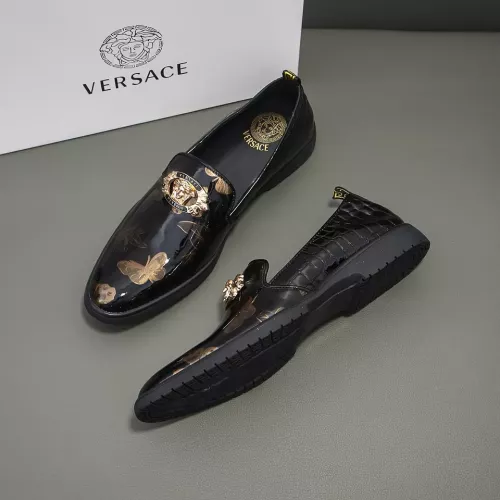 Versace Leather Shoes For Men #1331300 $85.00 USD, Wholesale Replica Versace Leather Shoes