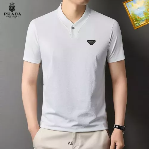 Prada T-Shirts Short Sleeved For Men #1334386 $34.00 USD, Wholesale Replica Prada T-Shirts