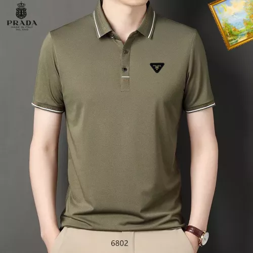 Prada T-Shirts Short Sleeved For Men #1334470 $34.00 USD, Wholesale Replica Prada T-Shirts
